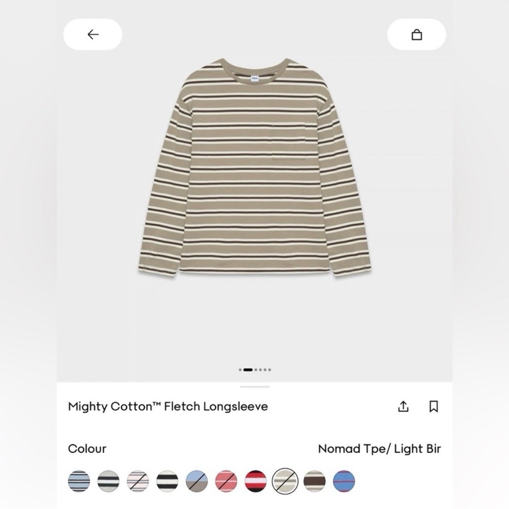 Aritzia TNA Mighty Cotton Fletch Longsleeve size Small